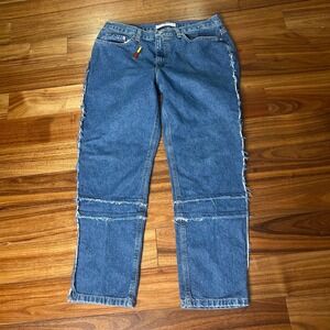 Tommy‎ Hilfiger Jeans Women's Size 12 Blue Denim Cutoff Distressed Side Detail